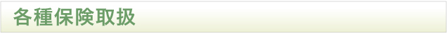各種保険取扱